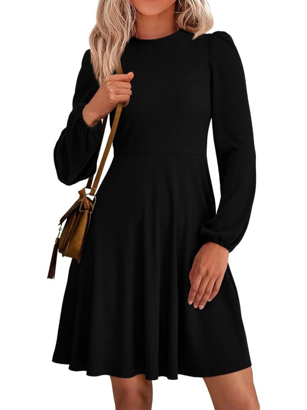 Chic A-Line Long Sleeve Mini Dress for Women - Perfect for Parties & Casual Wear